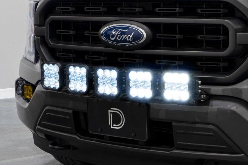 Diode Dynamics 21-22 Ford F-150 SS5 Grille CrossLink Lightbar Kit- Pro Yellow Combo